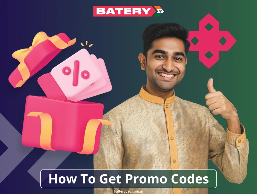 Instructions for receiving a promo code in Batery Bet IN